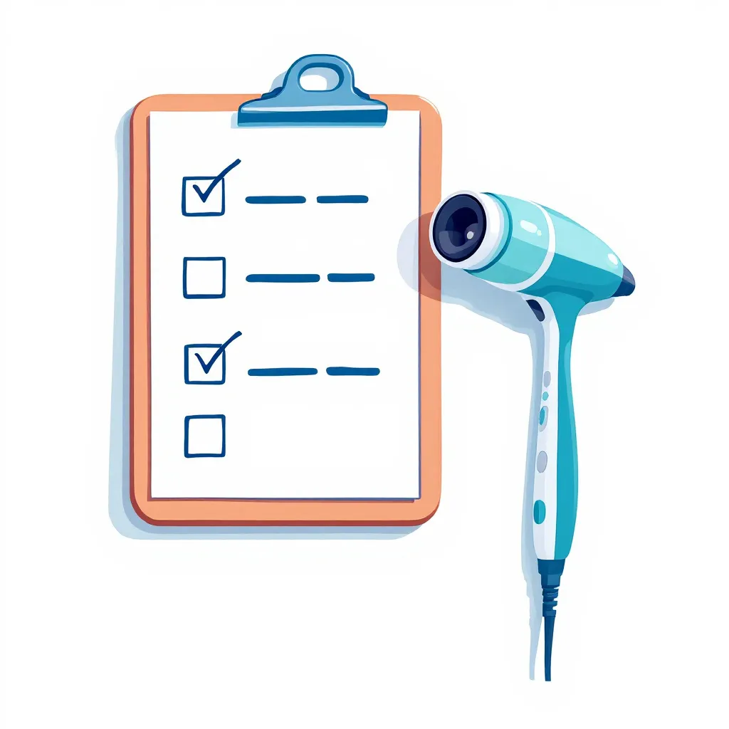 Checklist illustration for choosing a private ultrasound clinic